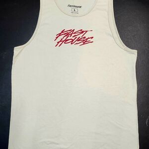 FASTHOUSE Cream and Red Tank Top with Bold Design....RARE